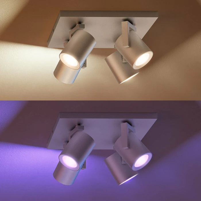 Philips Hue White and Color Ambiance Argenta Spot 4-flammig grau