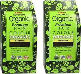 Radico Colour Me Organic temporäre Haarfarbe Hellbraun, 100g