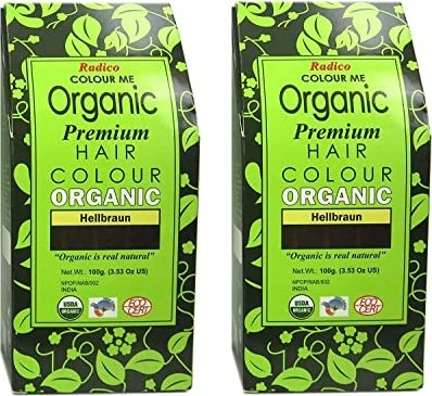 Radico Colour Me Organic temporäre Haarfarbe Hellbraun, 100g