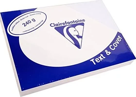 Clairefontaine Text & Cover ledergeprägt Universalpapier weiß, A4, 240g/m², 100 Blatt