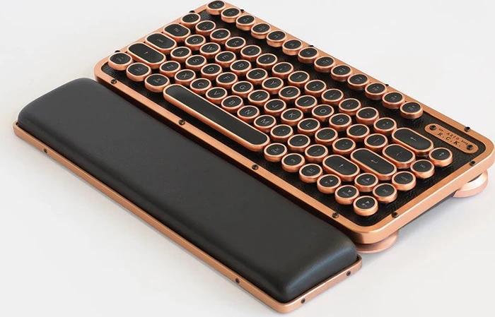 Azio Retro Classic Compact, Artisan, schwarz/kupfer, Kailh Typelit, USB/Bluetooth, UK