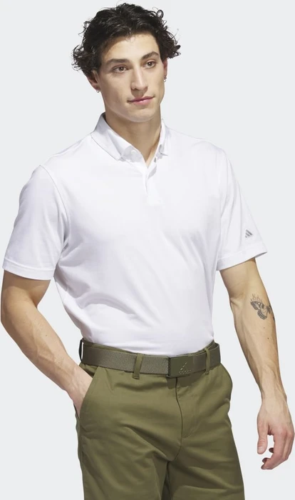 adidas Go-To Poloshirt kurzarm white melange (Herren)
