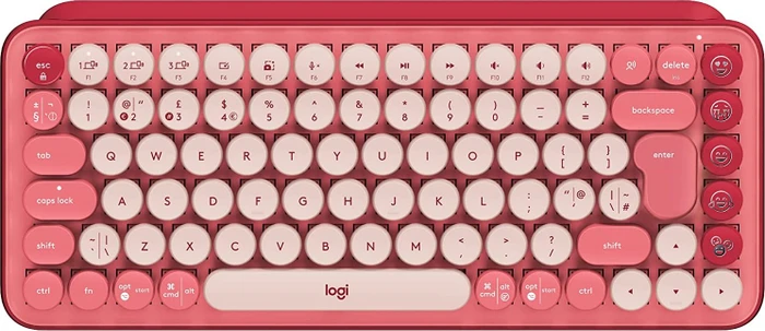 Logitech POP Keys Wireless Mechanical Keyboard, Logi Bolt, Heartbreaker, TTC BROWN, USB/Bluetooth, FR