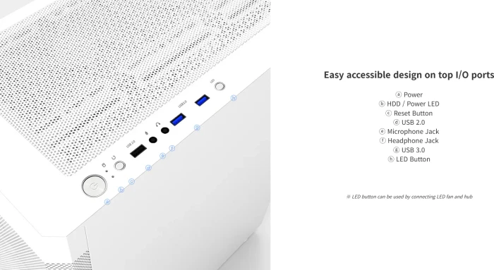 Zalman i4 TG White, Glasfenster