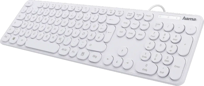 Hama KC-500 Tastatur weiß, USB, DE