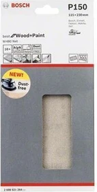 Bosch Professional M480 Best for Wood and Paint Gewebeschleifblatt K150, 115x230mm, 10 Stück