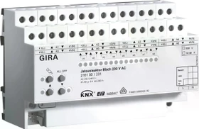 Gira KNX Jalousieaktor 8-fach 230V, 6A, 8TE REG, Schaltaktor (2161 00)