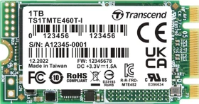 Transcend Industrial MTE460T-I SSD 1TB, M.2 2242 / B-M-Key / PCIe 3.1 x2