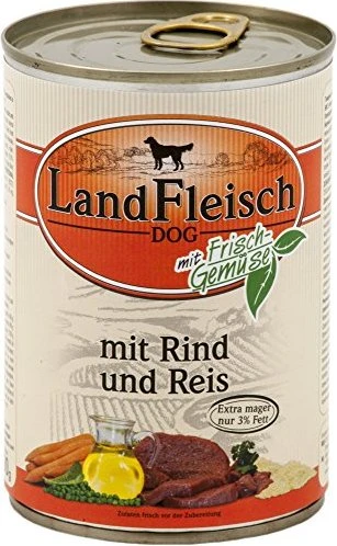LandFleisch Pur Rind und Reis, 4.80kg (12x 400g)