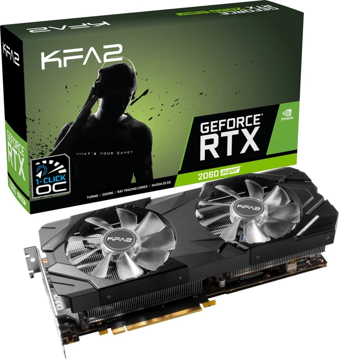 KFA2 GeForce RTX 2060 SUPER EX (1-Click OC), 8GB GDDR6, HDMI, 2x DP