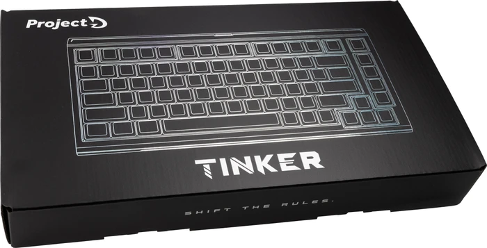 Ducky Tinker 75, schwarz/weiß, MX RGB RED, USB, DE
