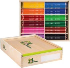 Jolly X-BIG Grundfarben Buntstift sortiert, Holzbox, 180er-Set