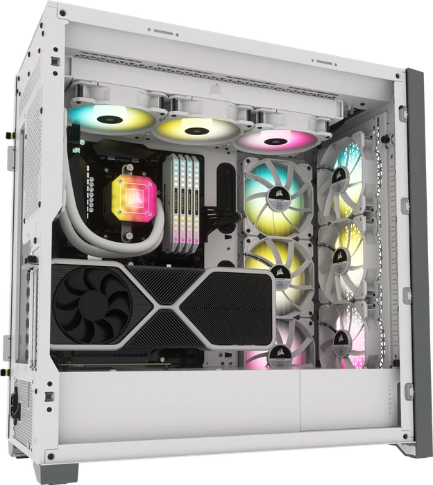 Corsair 5000D Airflow, weiß, Glasfenster