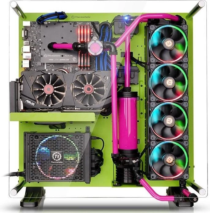 Thermaltake Core P5 grün, Acrylfenster