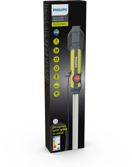 Philips Xperion 6100 LED Hybrid Akku-/Elektro-Arbeitsleuchte für Motorhaube inkl. Akku 5.2Ah
