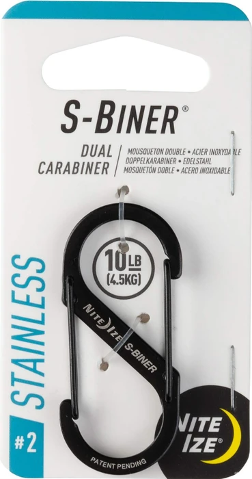 Nite Ize S-Biner Edelstahl Materialkarabiner 49x22mm schwarz