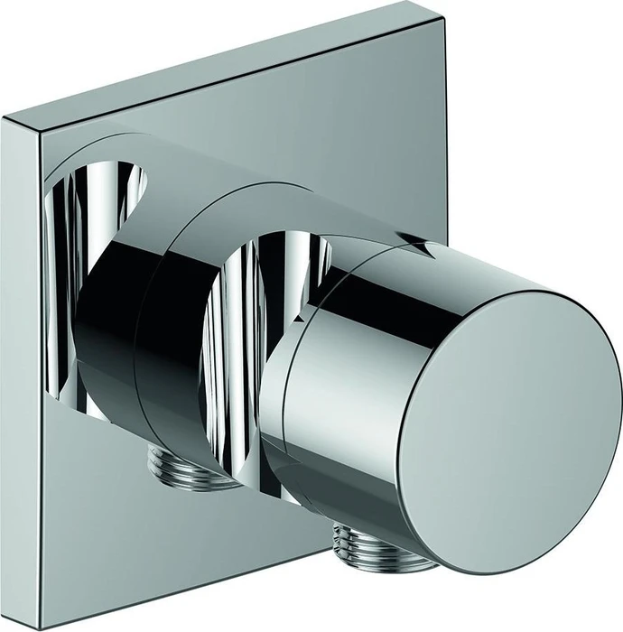 Keuco IXMO 59548 Pure 3-Wege Umstellventil mit Schlauchanschluss und Brausehalter rund aluminium-finish