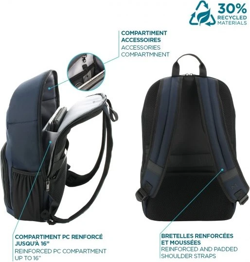 Mobilis Executive 4 Daily 18L 14-16" Notebook-Rucksack , blau