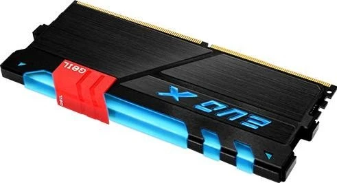 GeIL EVO X schwarz/rot UDIMM 16GB Kit, DDR4-2400, CL16-16-16-36
