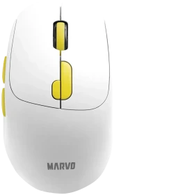 Marvo Scorpion M809W Wireless Gaming Mouse weiß, USB/Bluetooth (M809W-WH)