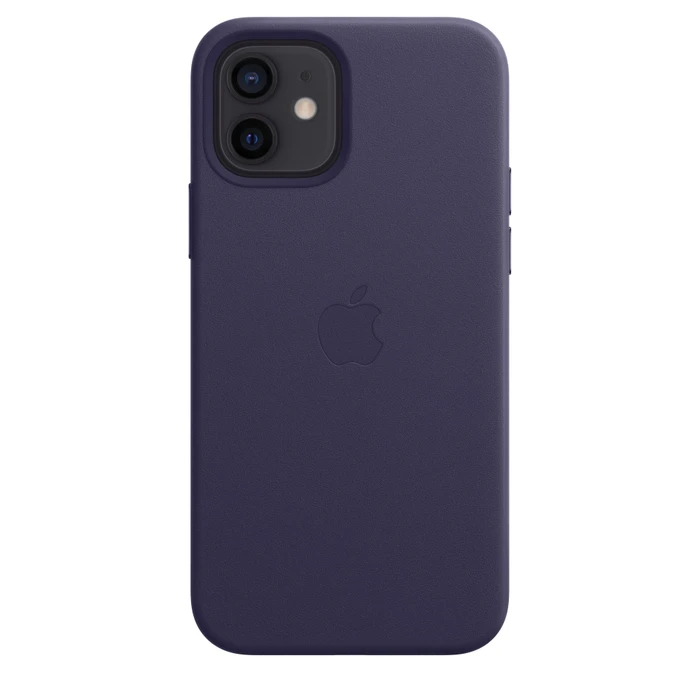 Apple Silikon Case mit MagSafe für iPhone 12/iPhone 12 Pro dunkelviolett