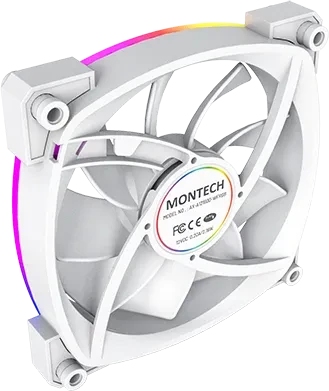 Montech AX120 PWM ARGB weiß, Lüftersteuerung, 120mm, 3er-Pack