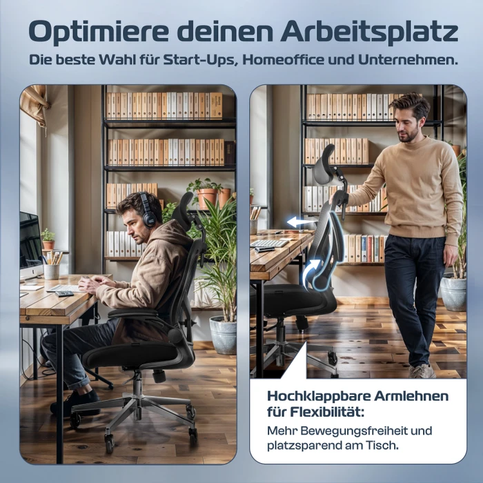 Clouvou SmartSeat Bürostuhl, schwarz