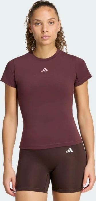 adidas 3-Streifen Studio Baby T-Shirt kurzarm aurora ruby (Damen)