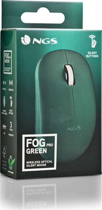 NGS Fog Pro Silent Wireless Mouse grün, USB