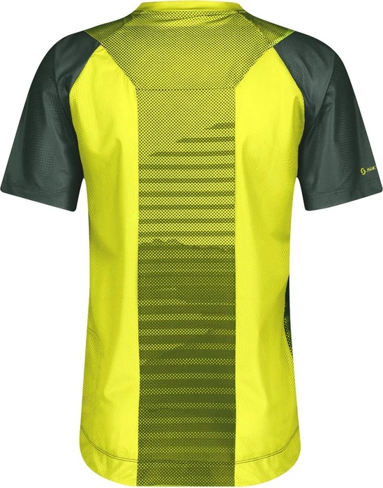 Scott Trail Vertic Zip Trikot kurzarm smoked green/sulphur yellow (Herren)