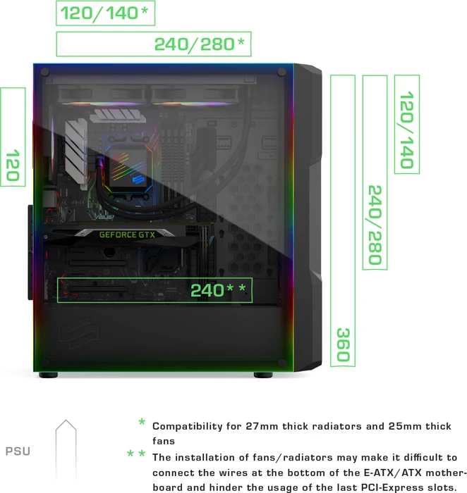 Endorfy SilentiumPC Astrum AT6V Evo TG ARGB, Glasfenster
