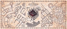 Grupo Erik Editores Harry Potter Karte des Rumtreibers XL, 800x350mm, Motiv beige/schwarz/rot