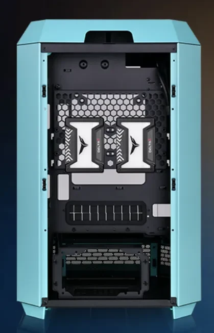 Thermaltake The Tower 300 Turquoise, türkis, Glasfenster