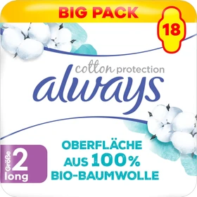 Always Cotton Protection Long Größe 2, 18 Stück