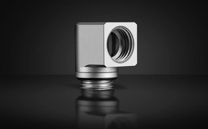 EK Water Blocks Quantum Line EK-Quantum Torque Micro Rotary 90° Winkeladapter, Satin Titanium