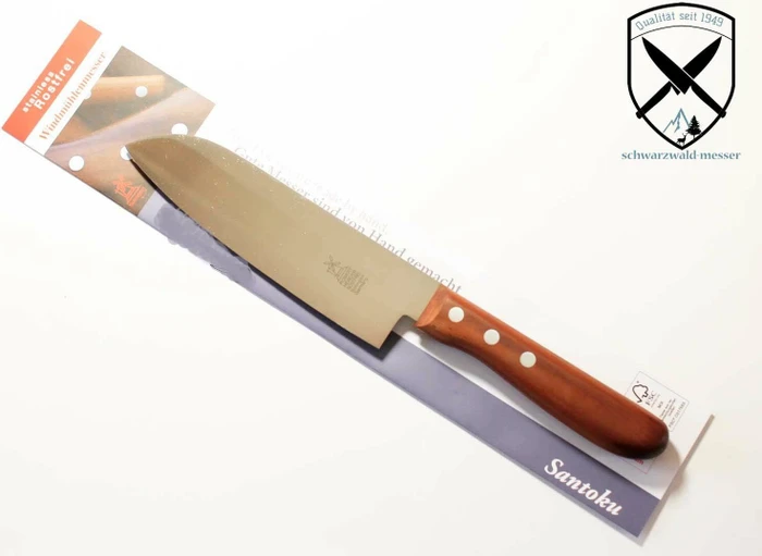 Windmühlenmesser Santokumesser Kirsche carbon 16.5cm