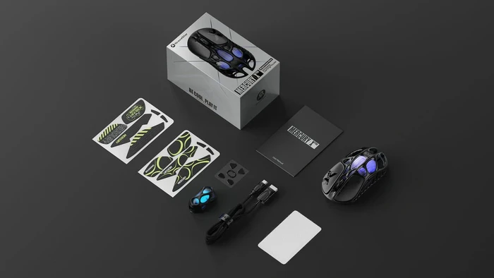 GravaStar Mercury X Pro 8KHz Wireless Gaming Mouse, Galaxy Black, USB/Bluetooth