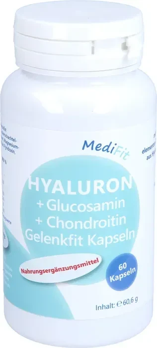 MediFit Hyaluron + Glucosamin + Chondroitin Gelenkfit Kapseln, 60 Stück