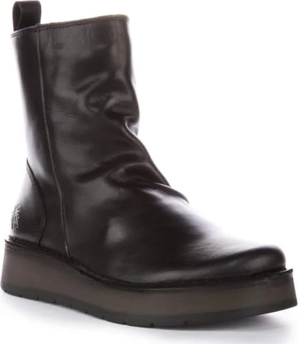 Fly London Zip Up Ankle Boots rug black (Damen)
