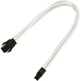 Nanoxia 4-Pin ATX12V Verlängerung 30cm, sleeved weiß (NXP4V3EW)
