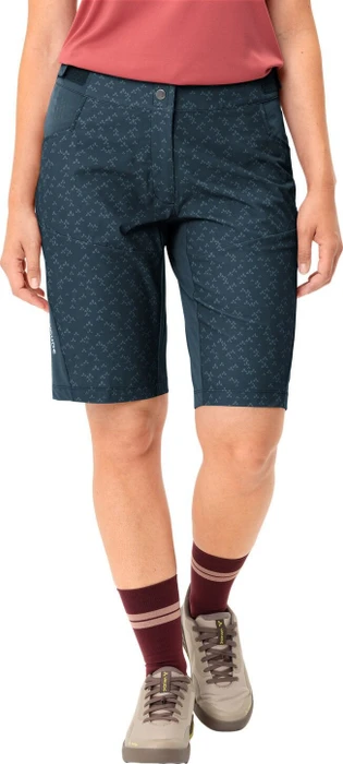 Vaude Ledro Print Shorts Fahrradhose kurz dark sea (Damen)