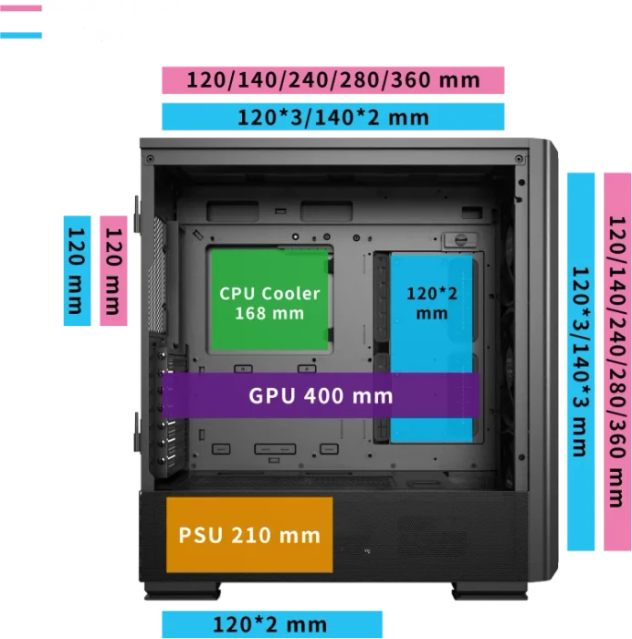 Montech Sky Two GX, schwarz, Glasfenster