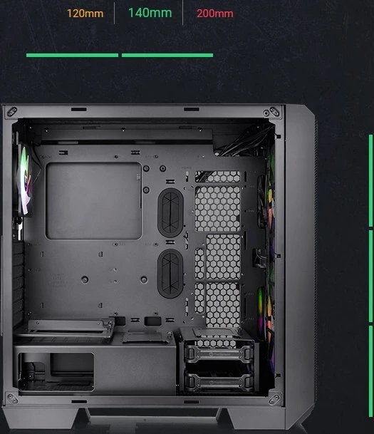 Thermaltake View 300 MX, schwarz, Glasfenster