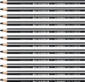 STABILO Trio thick Buntstift schwarz, 12er-Pack