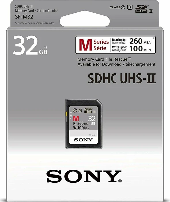 Sony SF-M Series R260/W100 32GB, UHS-II U3, Class 10