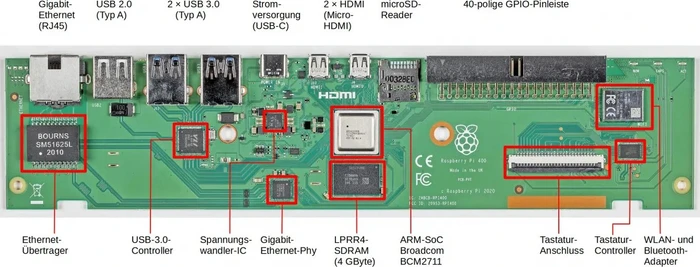 Raspberry Pi 400, 4GB RAM, US