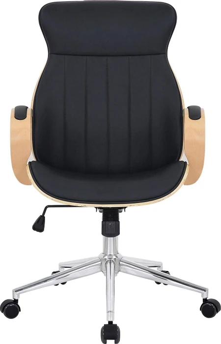 CLP Melilla Kunstleder Bürostuhl, natura/schwarz