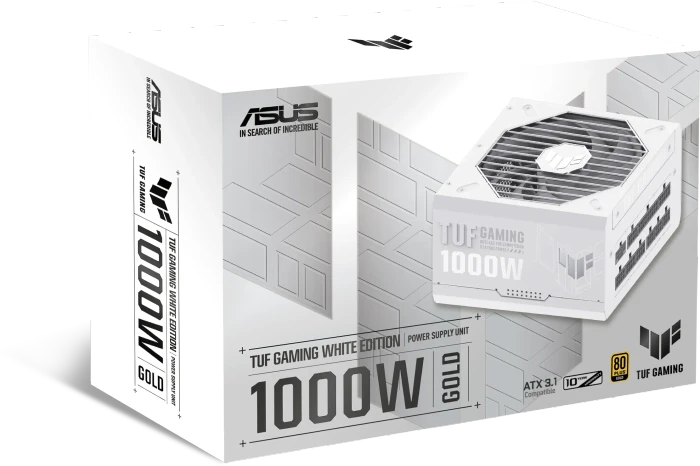 ASUS TUF Gaming Gold, TUF-GAMING-1000G White Edition, 1000W, ATX 3.1