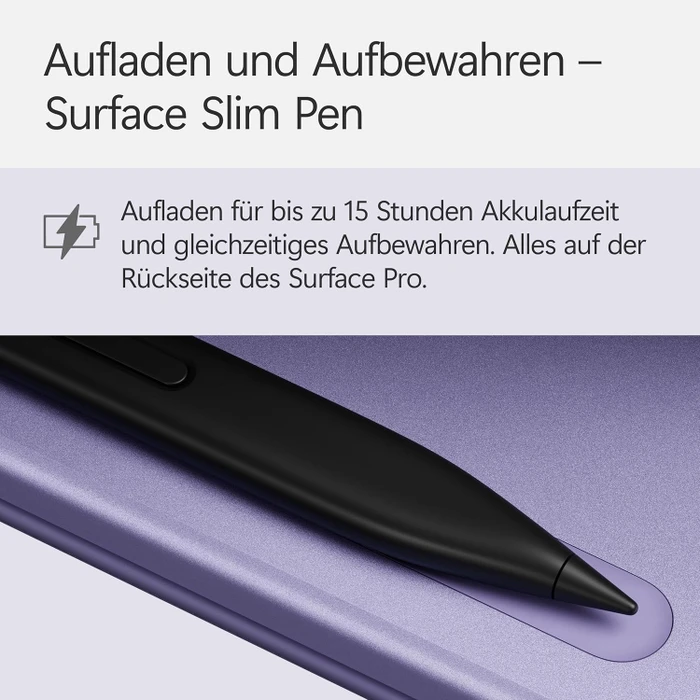 Microsoft Surface Pro 12" Keyboard Slim Pen 2 Bundle mit Copilot-Taste, violett, DE