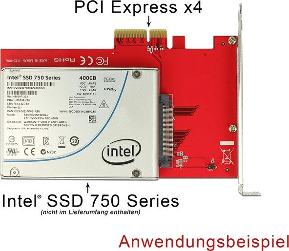 DeLOCK PCIe -> U.2 2.5"